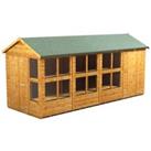 Power Sheds 16 x 6ft Apex Shiplap Dip Treated Potting Shed - Including 4ft Side Store