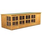Power Sheds 20 x 8ft Pent Shiplap Dip Treated Potting Shed - Including 4ft Side Store