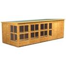 Power Sheds Pent Shiplap Dip Treated Potting Shed including 6ft Side Store - 20 x 8ft