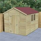 Forest Garden Timberdale 10 x 8ft Apex Shed with Base & Assembly