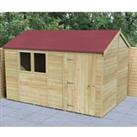 Forest Garden Timberdale Reverse Apex Shed with Base - 12 x 8ft
