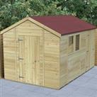Forest Garden Timberdale 12 x 8ft Apex Shed Combo with Base & Assembly