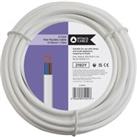 Pitacs 2 Core 2192Y White Flat Flexible Cable - 0.75mm - 10m