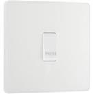 BG Evolve 10A Single Press Switch - Pearlescent White