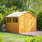 Power Sheds 8 x 10ft Double Door Apex Shiplap Dip Treated Shed