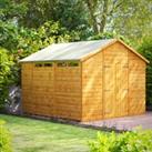 Power Sheds 10 x 10ft Double Door Apex Shiplap Dip Treated Security Shed