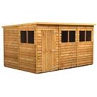 Power Sheds 12 x 8ft Pent Overlap Dip Treated Shed