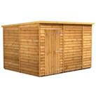 Power Sheds 10 x 8ft Pent Overlap Dip Treated Windowless Shed