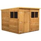 Power Sheds 8 x 8ft Double Door Pent Overlap Dip Treated Shed