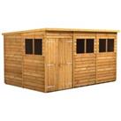 Power Sheds 12 x 8ft Double Door Pent Overlap Dip Treated Shed