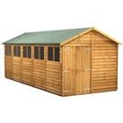 Power Sheds 20 x 8ft Double Door Apex Overlap Dip Treated Shed
