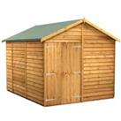 Power Sheds 10 x 8ft Double Door Apex Overlap Dip Treated Windowless Shed