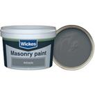 Wickes Smooth Masonry Paint - Anthracite Grey - 250ml