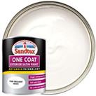 Sandtex One Coat Exterior Satin Paint - Pure Brilliant White - 750ml