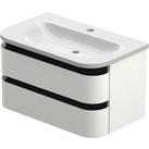 Duarti by Calypso Berrington White Sheen Vanity with Whitley Basin - 800mm