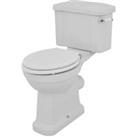 Wickes Oxford Traditional Close Coupled Comfort Height Toilet Pan, Cistern & White Soft Close Se