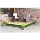Swift Deck Self-Assembly Garden Decking Kit With Adjustable Foundations - 2.4 x 2.4m