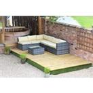 Swift Deck Self-Assembly Garden Decking Kit With Adjustable Foundations - 2.4 x 4.7m