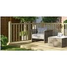Power Timber Decking Kit Handrails on Two Sides - 1.8 x 3.6m