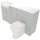 Deccado Padworth Whisper Grey Left Hand 1500mm Fitted Vanity & Toilet Pan Unit Combination with 