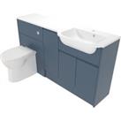 Deccado Clifton Juniper Blue Right Hand 1500mm Fitted Vanity & Toilet Pan Unit Combination with 