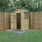 Forest Garden Beckwood Apex Shiplap Pressure Treated Shed with Assembly - 4 x 3ft