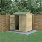 Forest Garden Beckwood Reverse Apex Shiplap Pressure Treated Windowless Shed with Base - 6 x 4ft