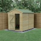 Forest Garden Beckwood Apex Shiplap Pressure Treated Windowless Shed with Base - 6 x 8ft