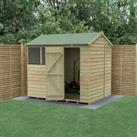 Forest Garden Beckwood Reverse Apex Shiplap Pressure Treated Shed with Base - 8 x 6ft