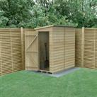 Forest Garden Beckwood Pent Shiplap Pressure Treated Windowless Shed with Base - 6 x 3ft