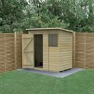 Forest Garden Beckwood Pent Shiplap Pressure Treated Shed with Base & Assembly - 6 x 4ft