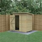 Forest Garden Beckwood Pent Shiplap Pressure Treated Windowless Shed with Assembly - 6 x 4ft