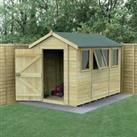 Forest Garden Timberdale Apex Tongue & Groove Pressure Treated Shed - 10 x 6ft