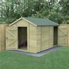Forest Garden Timberdale Apex Tongue & Groove Pressure Treated Windowless Shed Combo with Base &