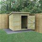 Forest Garden Timberdale Pent Tongue & Groove Pressure Treated Windowless Shed with Assembly - 7