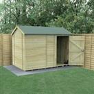 Forest Garden Timberdale Reverse Apex Tongue & Groove Pressure Treated Windowless Shed with Base