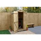 Forest Garden 4LIFE Apex Overlap Pressure Treated Windowless Shed with Base - 4 x 3ft