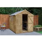 Forest Garden 4LIFE Apex Overlap Pressure Treated Shed with Base & Assembly - 6 x 8ft