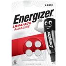 Energizer A76/LR44 BP4 Alkaline Batteries - Pack of 4