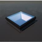 Double Glazed Flat Rooflight - Matt Black - 1000 x 1000mm