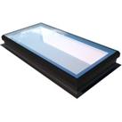 Double Glazed Flat Rooflight - Matt Black - 1000 x 2000mm