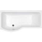 Carron Brio Single Ended No Tap Hole LH Shower Bath with Shower Bath Screen and Front Bath Panel - 1650 x 850mm
