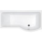 Carron Brio Single Ended No Tap Hole RH Shower Bath with Shower Bath Screen and Front Bath Panel - 1650 x 850mm