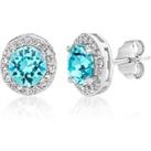 Birthstone Crystal Stud Earrings - 12 Colours! - Silver
