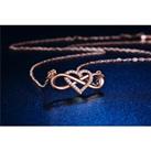 Sterling Silver Infinity Crystal Heart Necklace - 2 Colours!