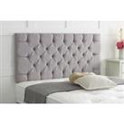 Chesterfield Chenille Headboard - 6 Sizes & 8 Colours! - Grey