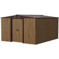 12x10 FT Metal Garden Storage Shed with Sliding Doors