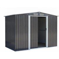 6X8FT/8X8FT Metal Garden Storage Shed with Sliding Door