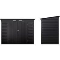 7.9 x 3.7FT Galvanized Steel Storage Shed with Dual Doors