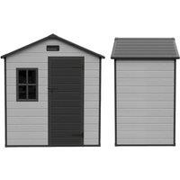 6x4FT Aluminium & PP Storage Shed with Window